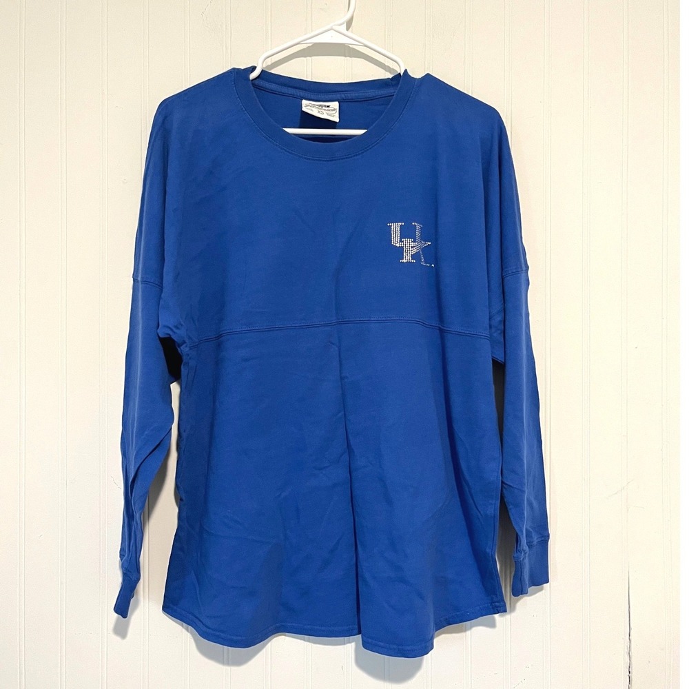 Kentucky Wildcats Rhinestone Long sleeve t-shirt Women XS Blue